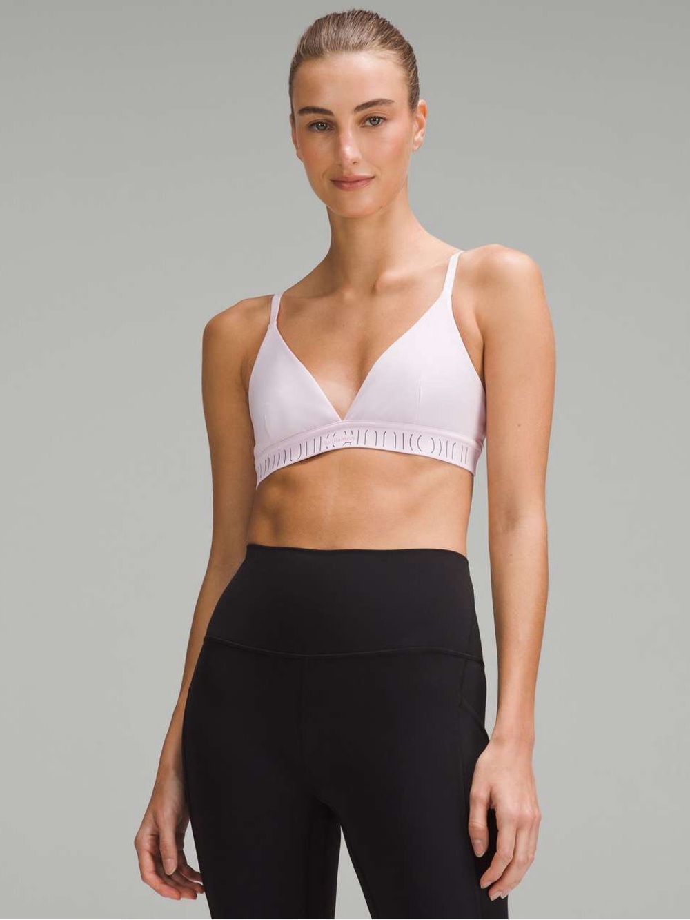 Lululemon License to Train Triangle Bra Light Support Light Pink- 6